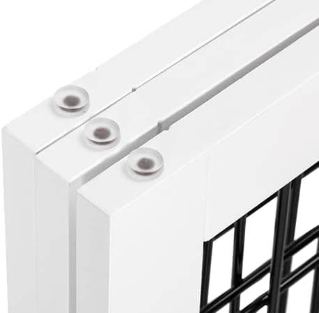 Spirich Freestanding Wire Pet Gate for Dogs, 60 inches Extra Wide, 30 inches Tall Dog Gate for The Houes, Doorway, Stairs, Pet Puppy Safety Fence, White 3 Panels