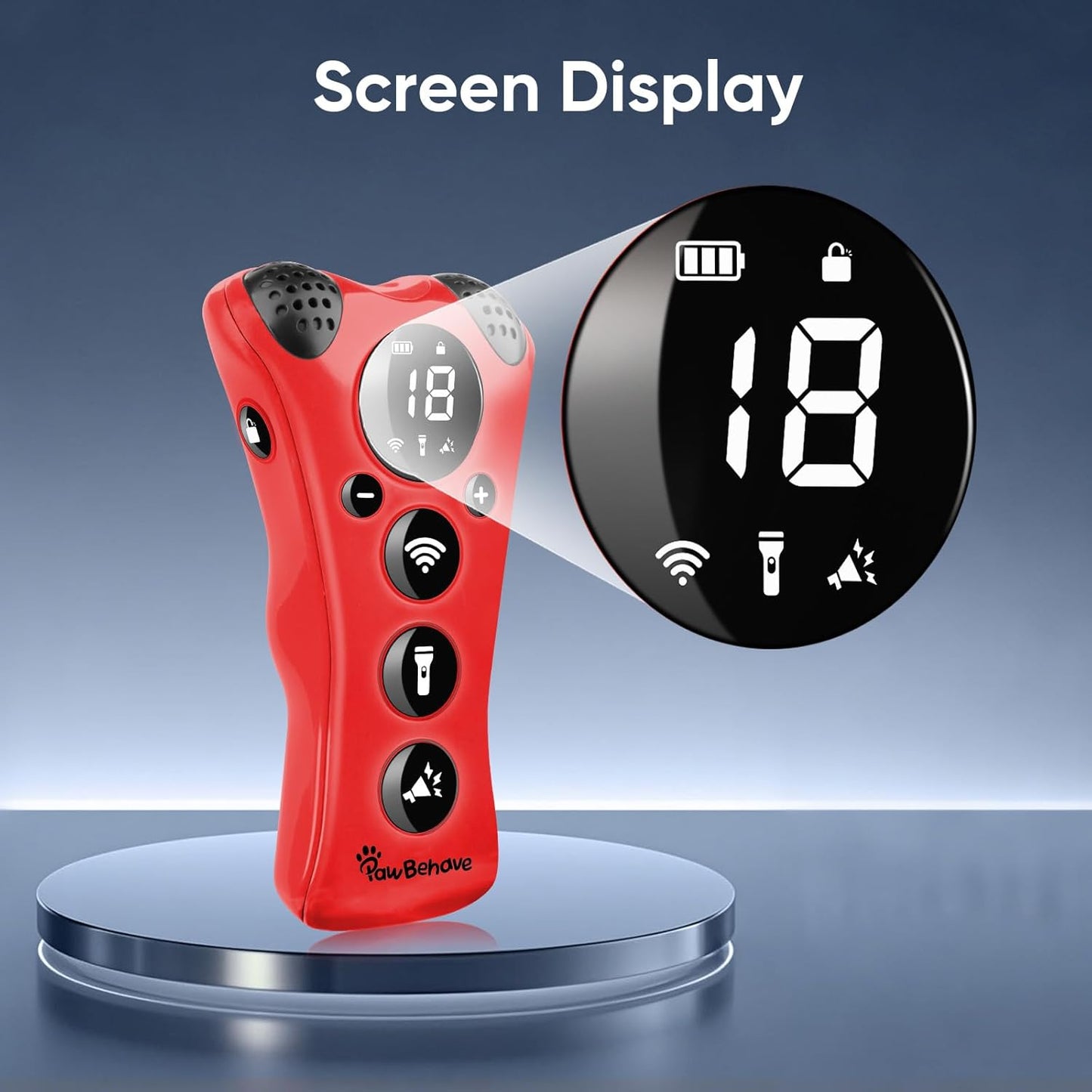 Ultrasonic Dog Bark Deterrent Device โ10-Level Adjustable Anti Barking Trainer with Flashlight, Strobe, E-Clicker(18 Whistle Sounds)โNo Shock, Collar-Free Dog Behavior Correction Devices