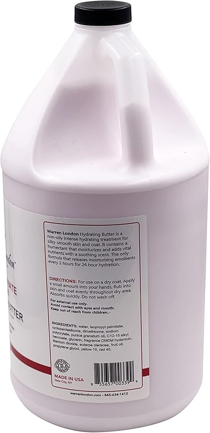 Warren London - Hydrating Butter and Leave-in Conditioner for Dogs Skin and Coat - Pomegranate & Acai - 1gal