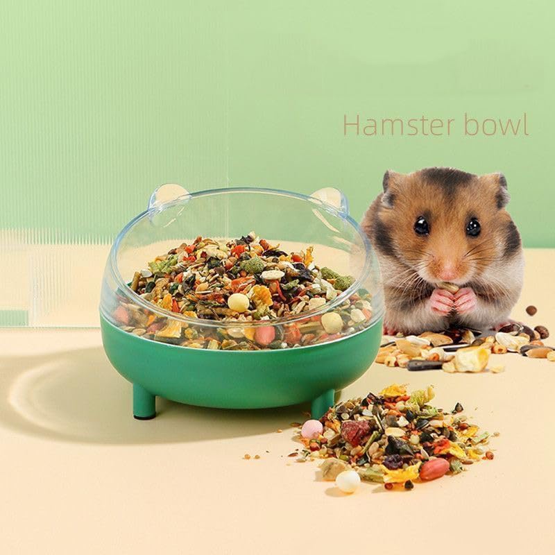 Meow&Woof Hamster Sand Bath Container, Large Sandbox Toilet Gerbil Batheoom, Tiny Chinchilla Dust Bathtub Sand Bath Box for Hamster Cage Accessories 6.5 Inch-Light Green