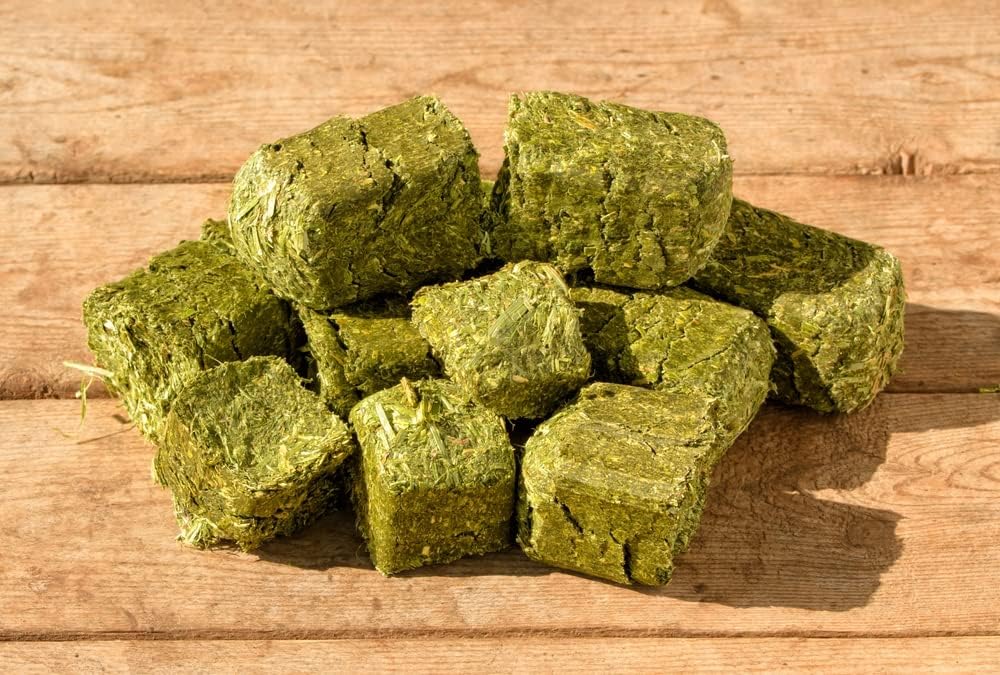CZ Grain Alfalfa Cubes for Feeding - Rabbits, Goats, Chickens, Cattle, Horses, All Animals Love Alfalfa Cubes (10 Pounds)