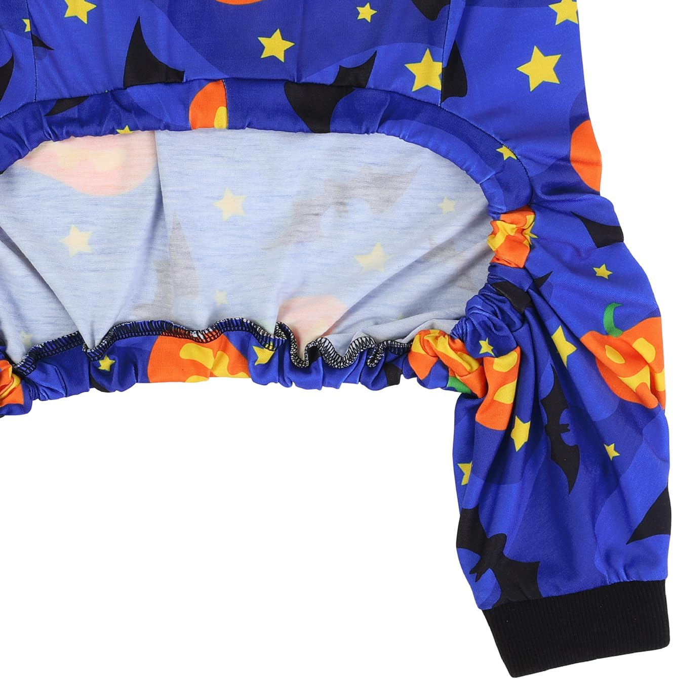HDE Dog Pajamas One Piece Jumpsuit Lightweight Dog PJs Shirt for M-3XL Dogs Starry Pumpkins - M