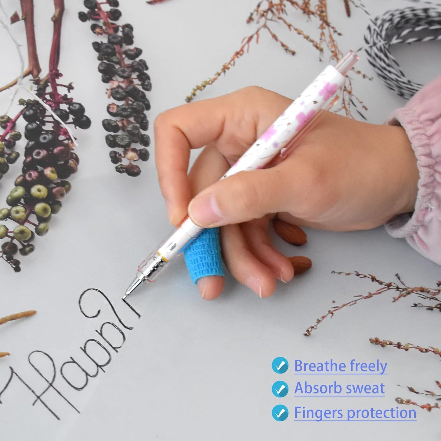 9 Pack 1" x 5 Yards Self Adhesive Bandage Wrap Self Stick Wrap for Ankle, Wrist, Finger, Sports, Breathable Cohesive Vet Tape for Pets (Light Blue)