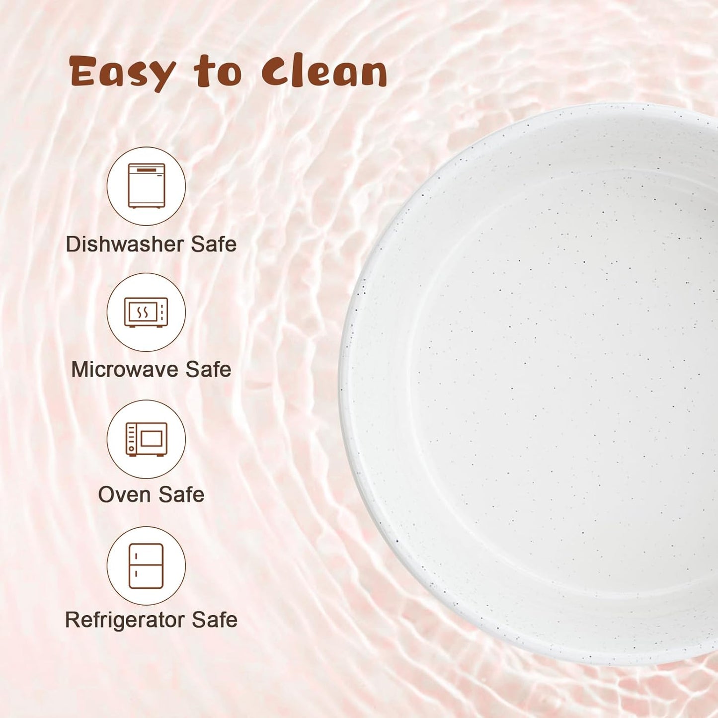 SPUNKYJUNKY Ceramic Elevated Dog Bowl Set with Acacia Wood Stand for Food and Water for Small Medium Sized Dog (28.74 OZ, White and Reddish Brown)