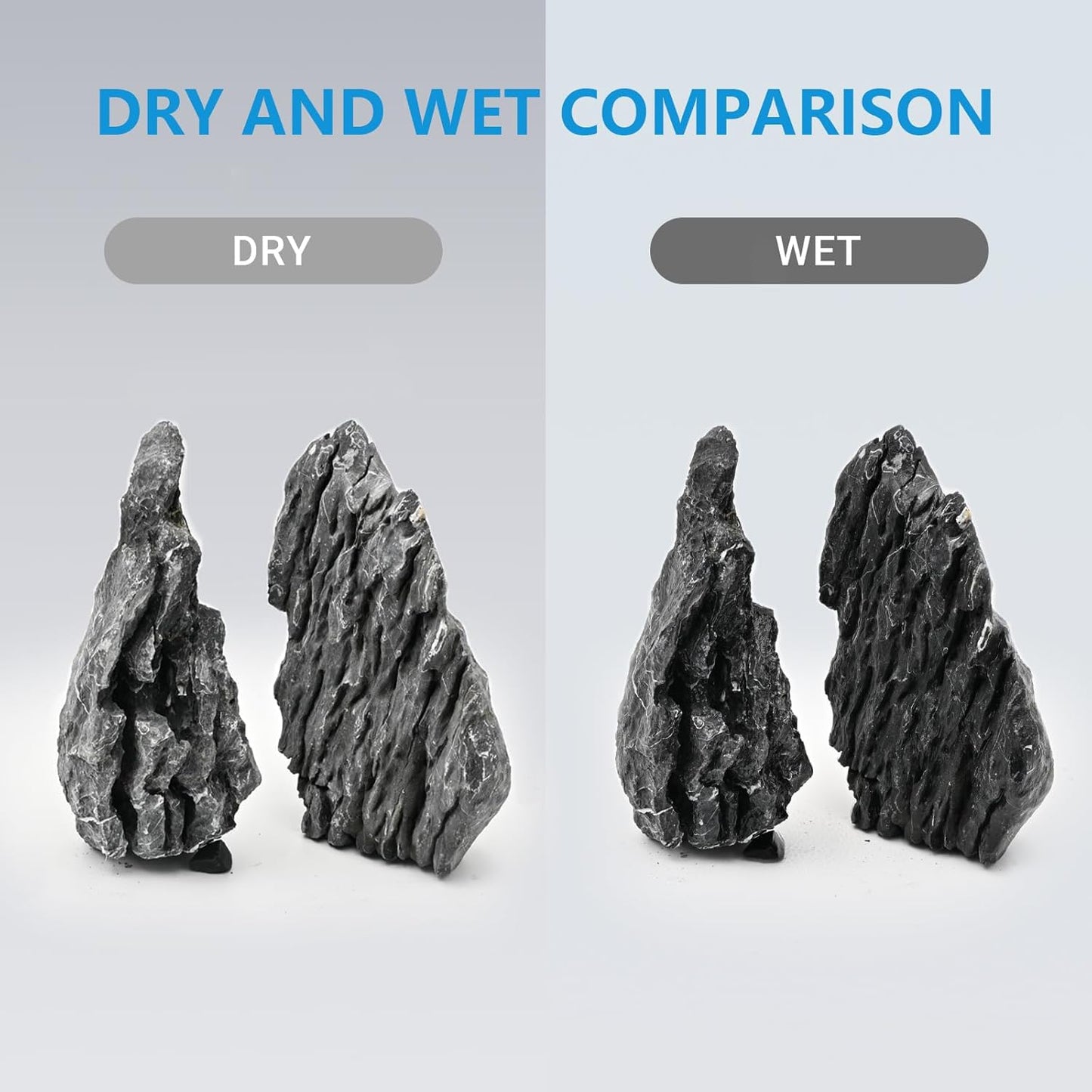 KINGRUI Natural Aquarium Rocks Seiryu Rock Stone 20lb Dragon Stone for Aquarium Landscaping Models Fish Tank Decoration Reptile and Amphibian enclosures 3 to 7 inch