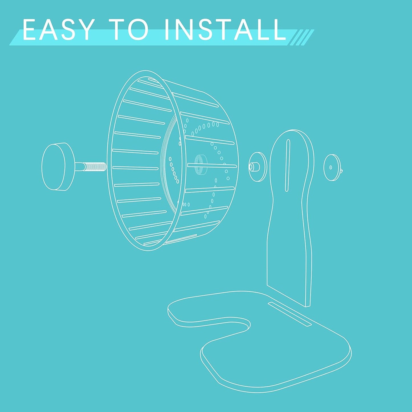 Petest Hamster Exercise Wheel, Silent Spinner Hamster Running Wheels, Diameter 8.3 inch, Green