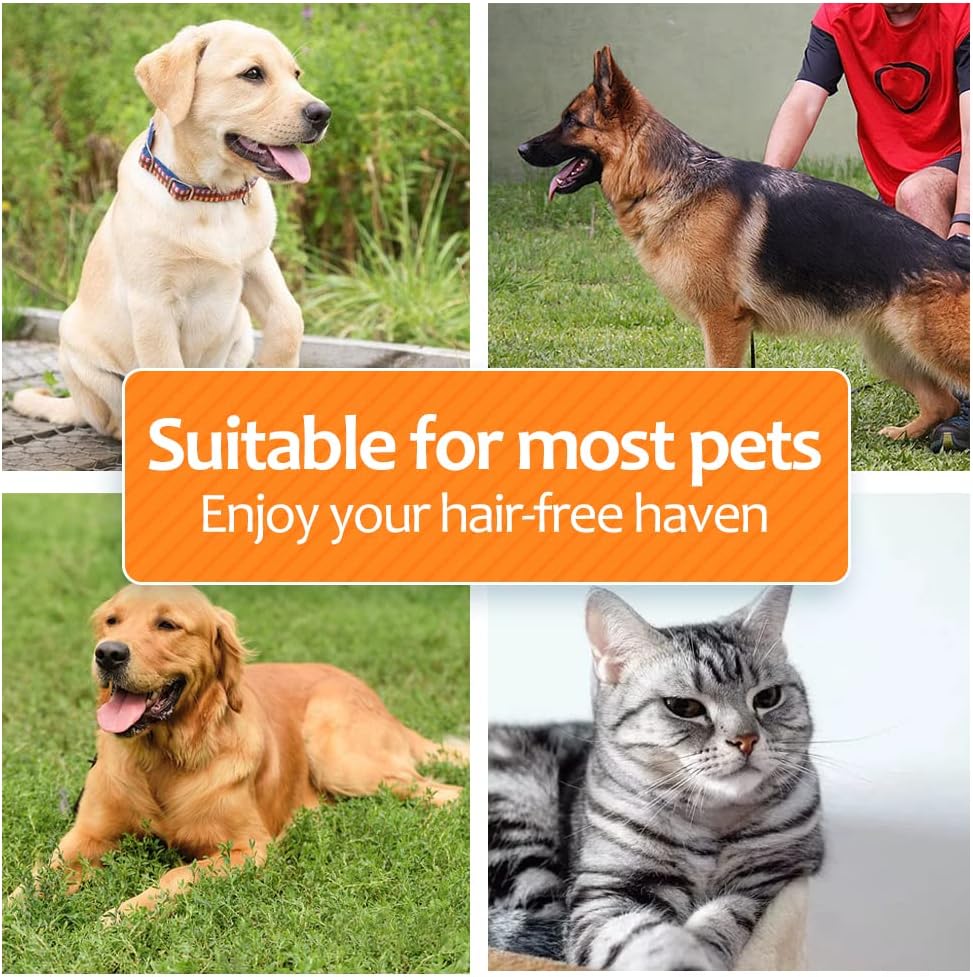 Undercoat Rake for Dogs, 2 in 1 Dematting Comb & Deshedding Tool for Long Hair Pets, Pet Hair Grooming Brush, Clear Mats and Tangles, Reduces Shedding by 95%