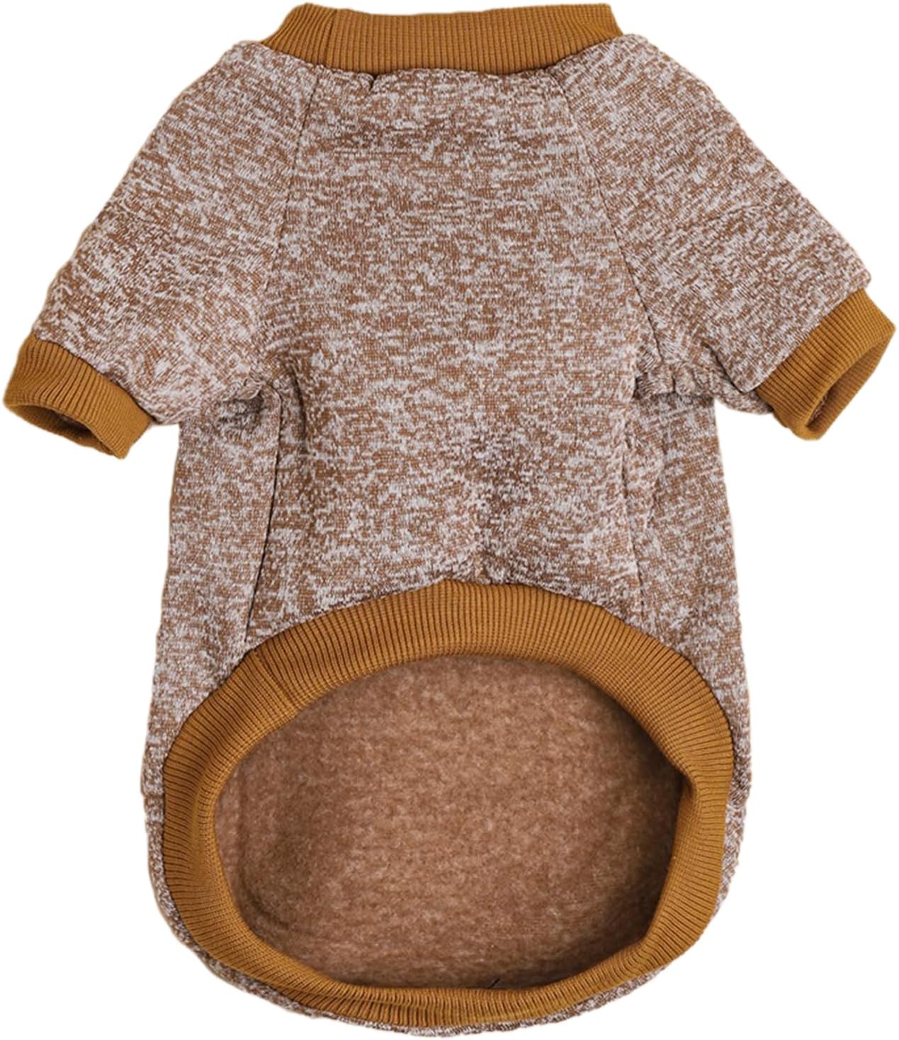 Jecikelon Dog Clothes Dogs Sweater Soft Puppies Clothing Winter Puppy Sweaters Warm Outfit for Dogs Small XXS XS Cat Apparel (Khaki, XS)