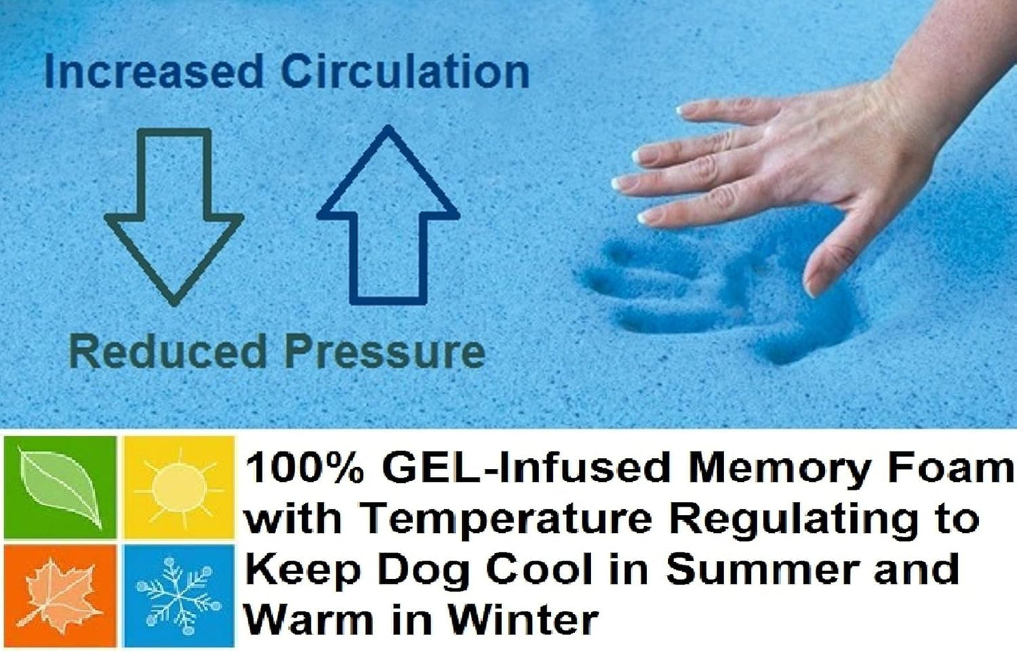 Dogbed4less Luxury Extra Large Orthopedic Memory Foam Dog Bed for Large Dogs with Durable Waterproof Internal Case, Removable Washable Denim Cover and Extra Bonus Pet Bed Cover, XL 40X35X4, Brown