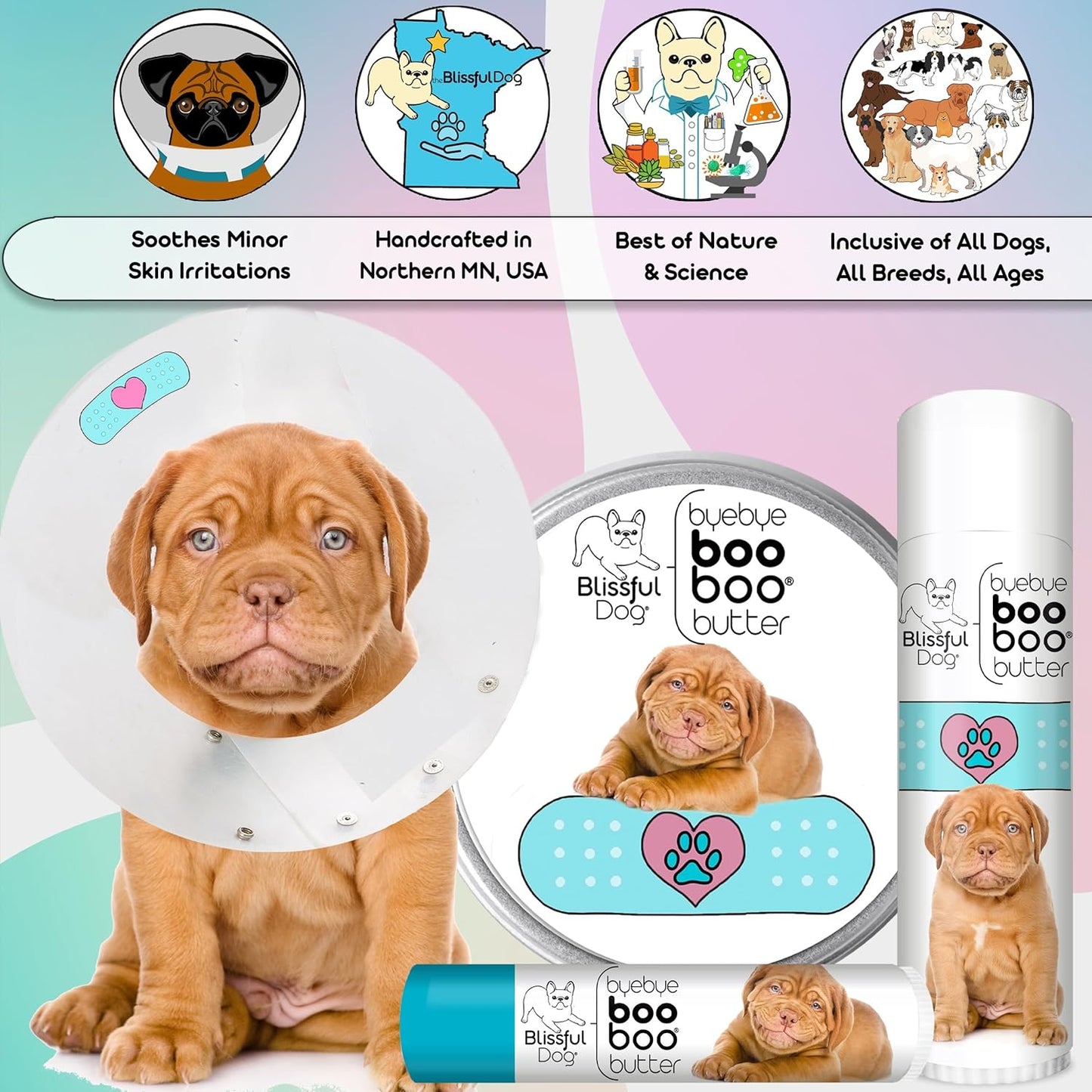 The Blissful Dog .50 oz Tube Dogue De Bordeaux Booboo Butter