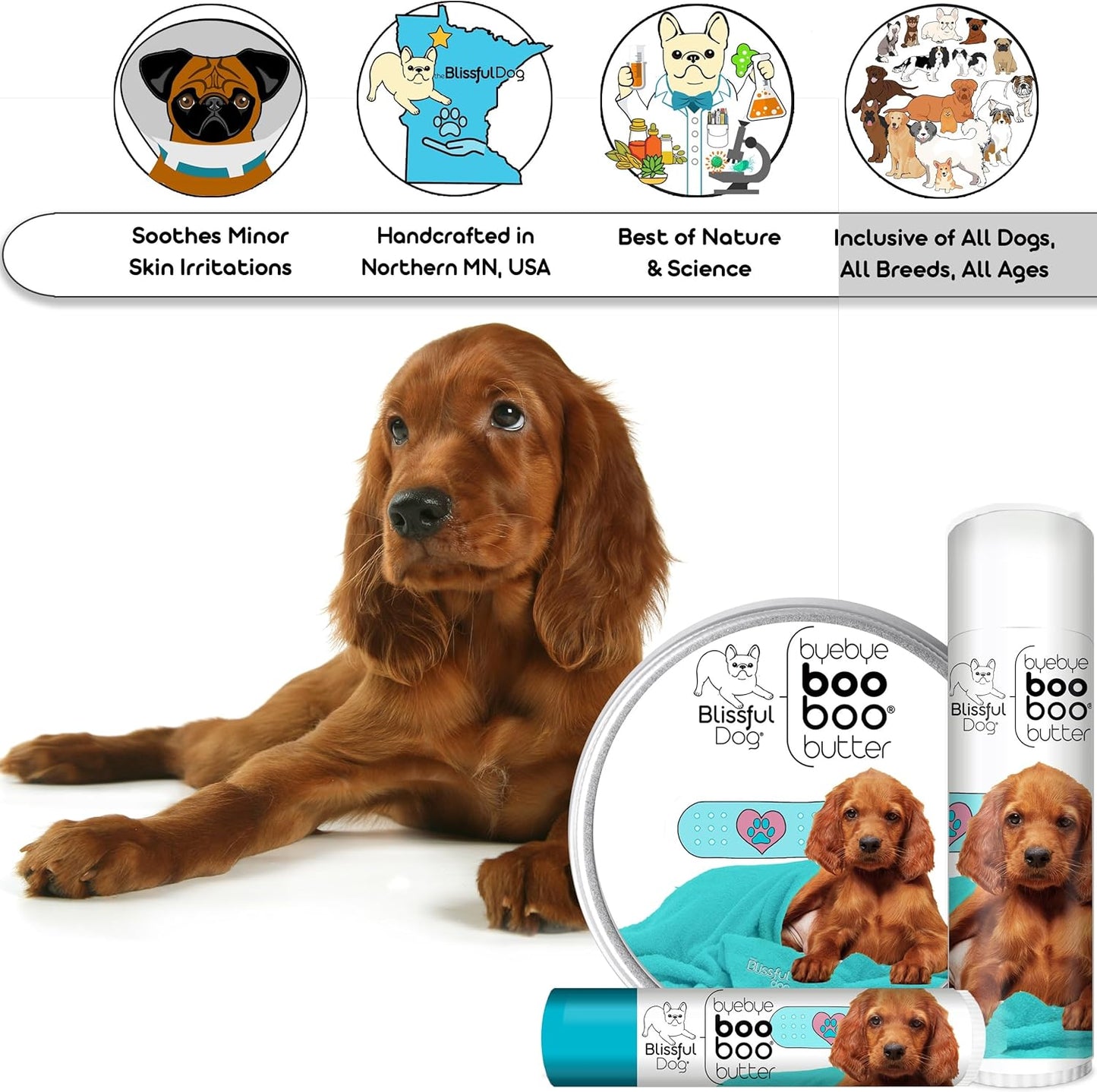 The Blissful Dog Irish Setter Boo Boo Butter, 0.15 Ounce