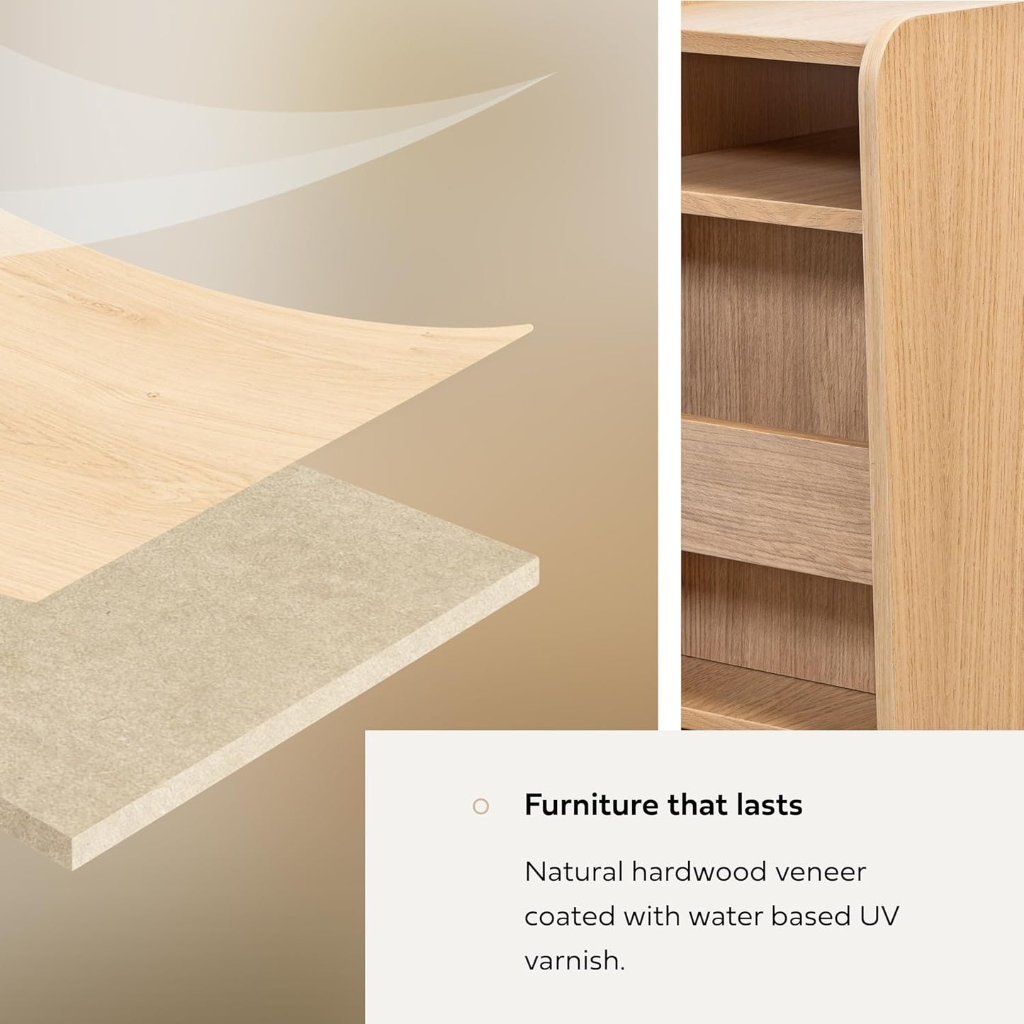 WERMO 12'' Narrow End Table for Living Room - Small Side Table with Shelf, Magazine Holder and Storage Doubling as Cat Hideaway for Couch, Chair and Bedside. Wood Night Stand for Bedroom (Oak)