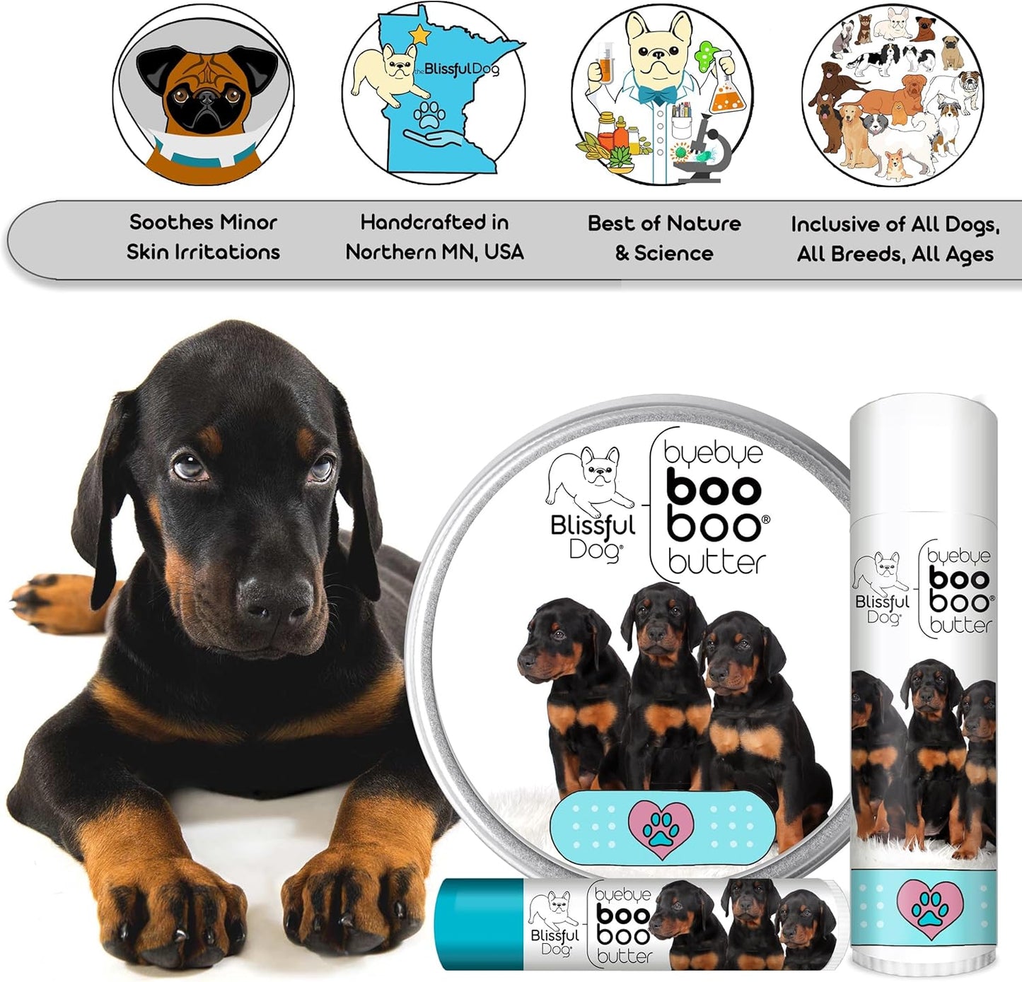 The Blissful Dog Doberman Pinscher Boo Boo Butter, 16 oz.