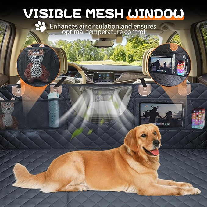 Paw Jamboree XXL Truck Dog Car Seat Cover Hard Bottom for Back Seat Extender for Dogs Hammock for Car Backseat Cover Crew Cab