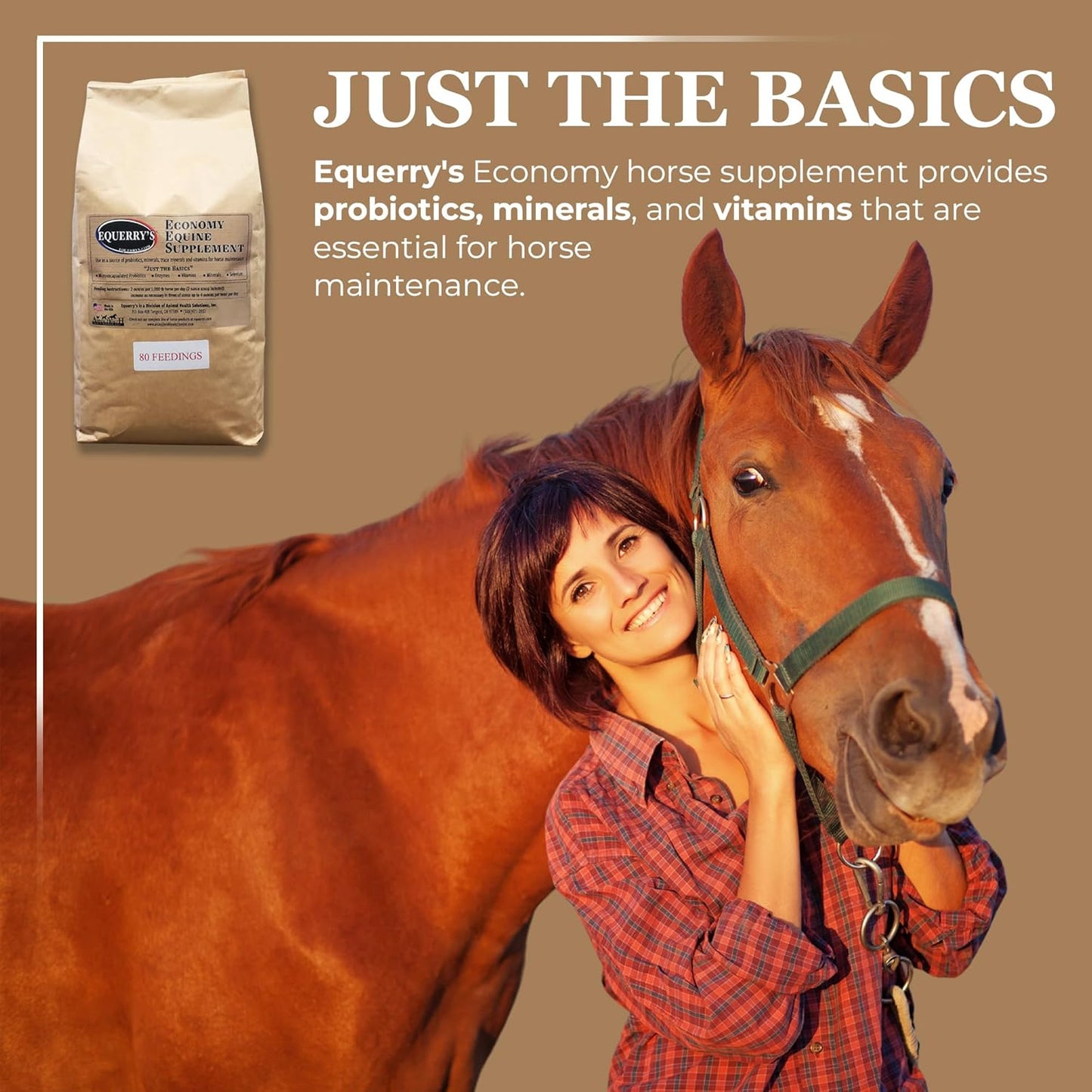 Equerry's Economy Equine Supplement - Horse Probiotics | Supplement for Horses | Horse Vitamins and Minerals Supplement with Enzymes and Selenium, 10lb
