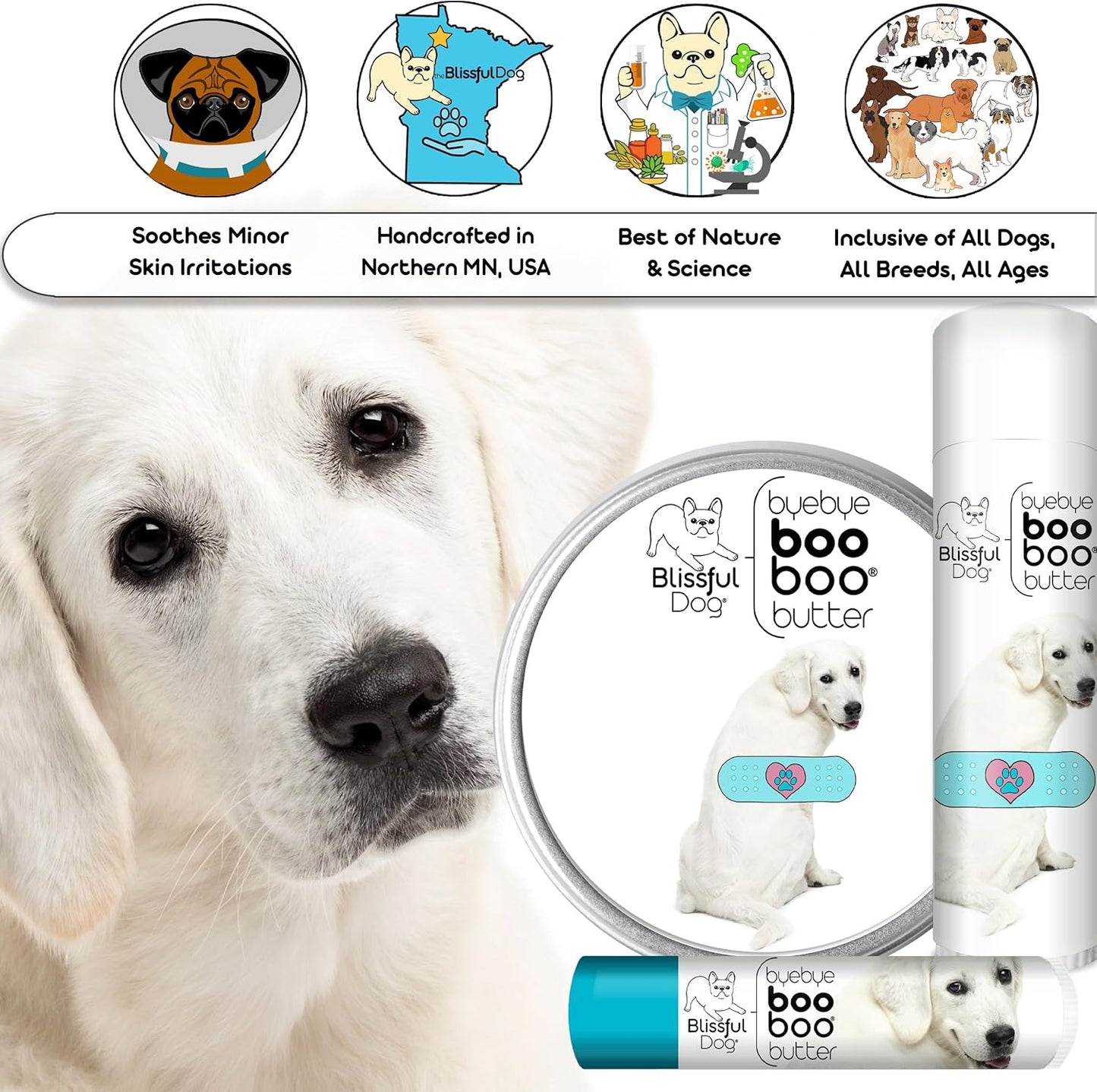 The Blissful Dog Kuvasz Boo Boo Butter, 8 Ounce