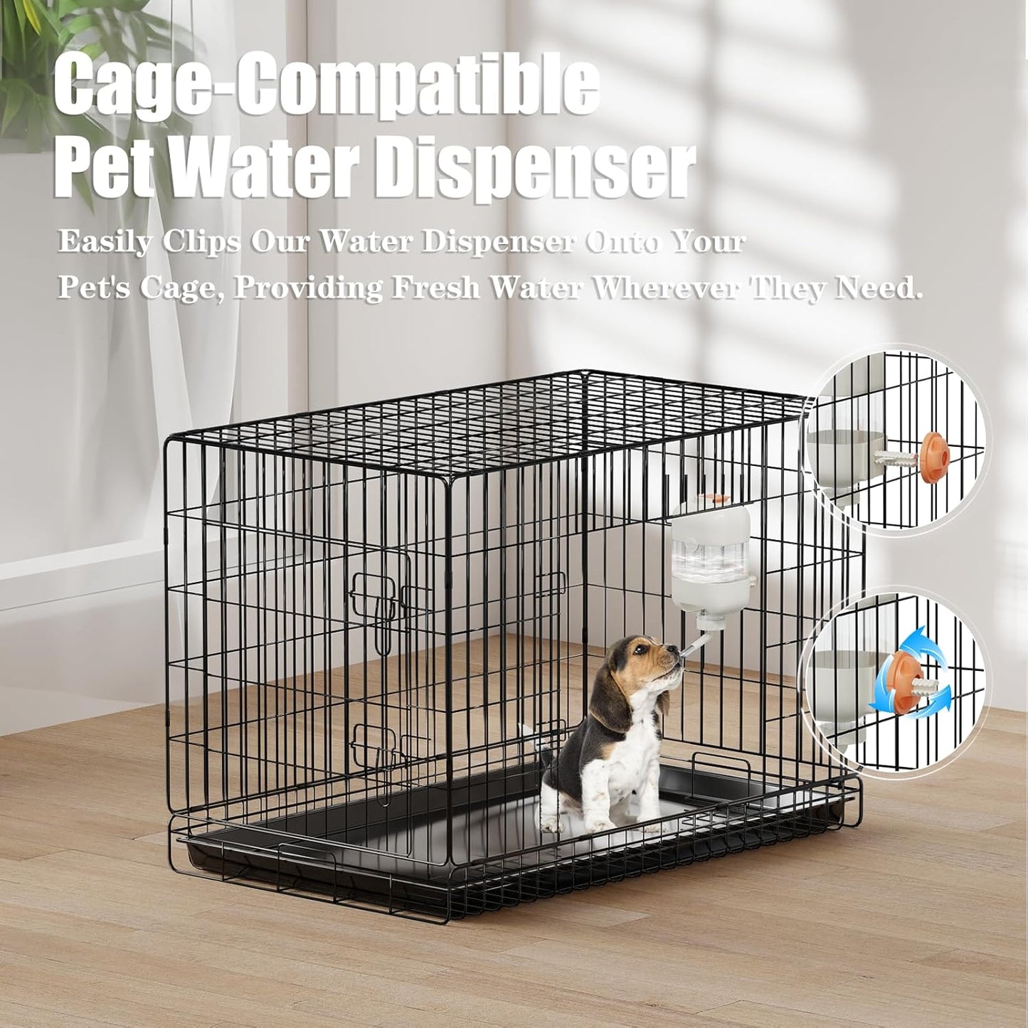 Pet Bowls with Weaning Bottles,3 in 1 Height Adjustable Water Dispenser for Dogs,15°Tilted Food Bowls for Small Dogs,Puppy Feeding,Pet Food Bowls for Cats,Rabbits,Ferrets