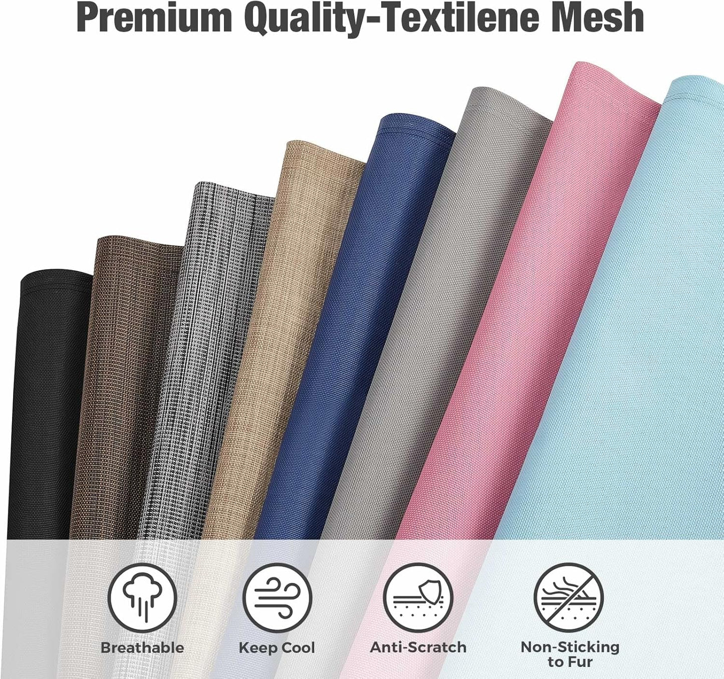 Veehoo Chew Proof Elevated Dog Bed - Cooling Raised Pet Cot - Silver Aluminum Frame and Durable Textilene Mesh Fabric, Unique Designed No-Slip Feet for Indoor or Outdoor Use, Beige Coffee, XX Large