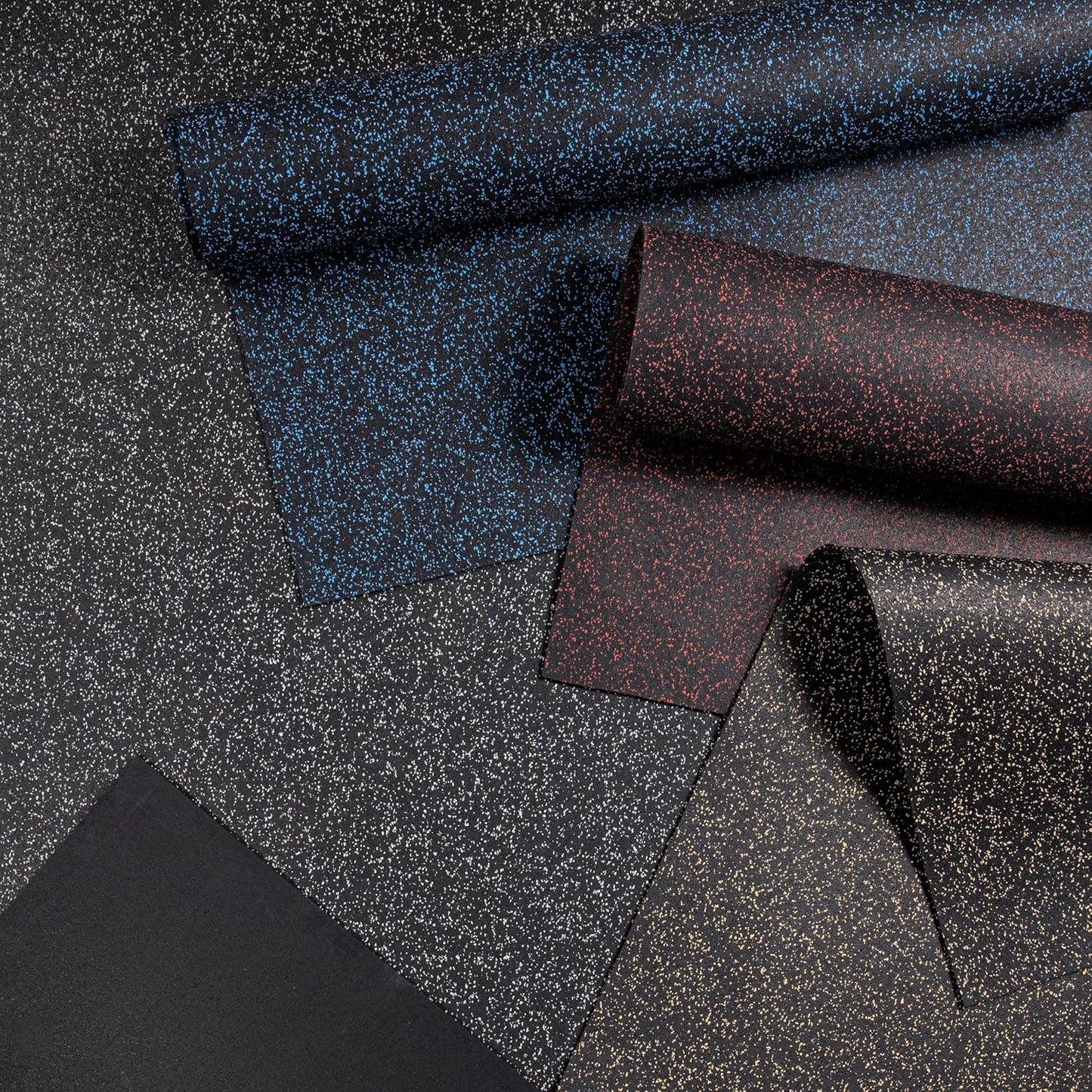 Playsafer Genaflex Rubber Gym Floor Mat, Heavy Duty Commercial Protective Gym Flooring Roll - 8mm Thick (Black, 4' X 10')