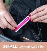 Crystal Nail File 3 in, Glass File Ideal for Purse, Durable, Safe and Gentle on Nails, Perfect for Travel Home, Office and On the Go, Portable Design