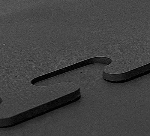 American Floor Mats - Heavy Duty Horse Tiles - Thick, Durable Rubber Flooring - Solid Black 6' x 8' Set (12 Tiles Total)