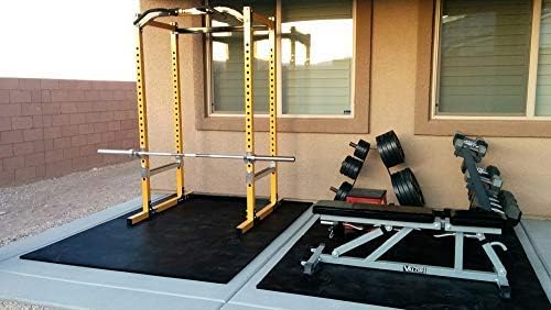 American Floor Mats - Heavy Duty Horse Mats - Slip Resistant, Durable - Black - 14" x 14" Square Tiles - 49 Tiles Total - 0.375" Thick