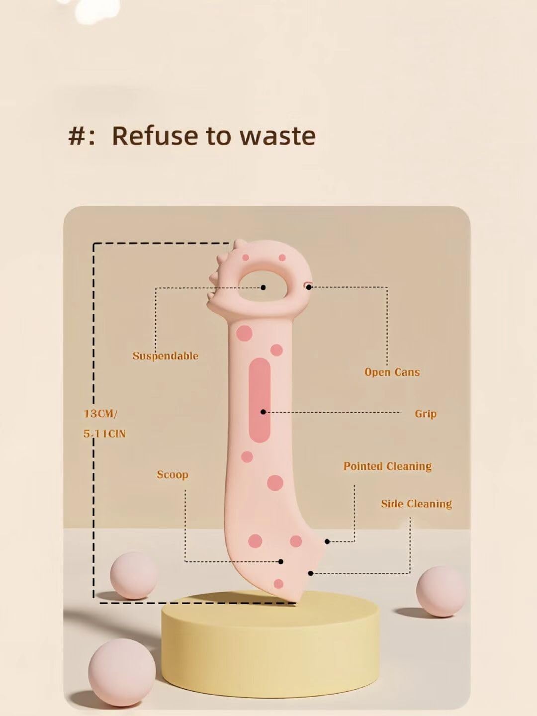 Pet Food Can Lids & Spoons Set Silicone Cover for Pet Can Food Cute Shape Cat Wet Food Spoon With One Lid and One Spoon (PURPLE)