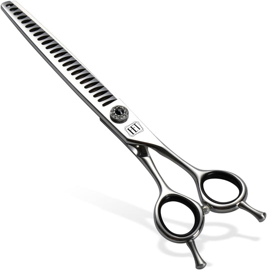 Dog Grooming Scissors: 7.5 inch Pet Chunker Shears Made Of Japanese 440C Advanced Stainless Steel Professional Grooming Scissors for Dogs Cats and Other Pets