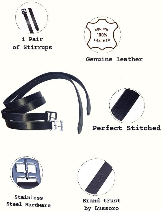 Leather English Riding Horse Black Saddle Starter Kit for Horse Riding Gift Set English Jumping Saddle 7 Pcs Combo Pack