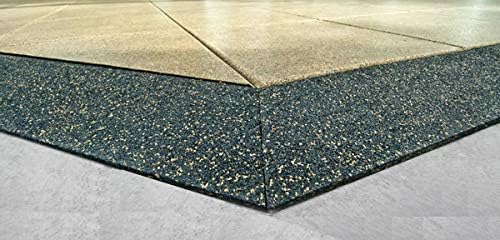 American Floor Mats - Extreme Rubber Gym Tiles - 1 Inch Thick Colorful Rubber Gym Tiles - Superior Shock and Sound Absorbing Tiles - 35% Gold/Grey/White 25 Tile Pack (Covers 100 Sq Ft)