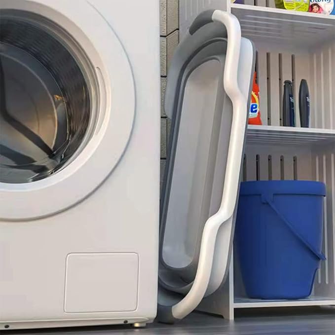 7.1 Gal/27L Multipurpose Collapsible Pet Bathtub Upgraded with Drainage Hole and Pet Hair Collector for Bathing/Shower, Portable Laundry Basket-Foldable Bathing Tub-Storage Organizer.