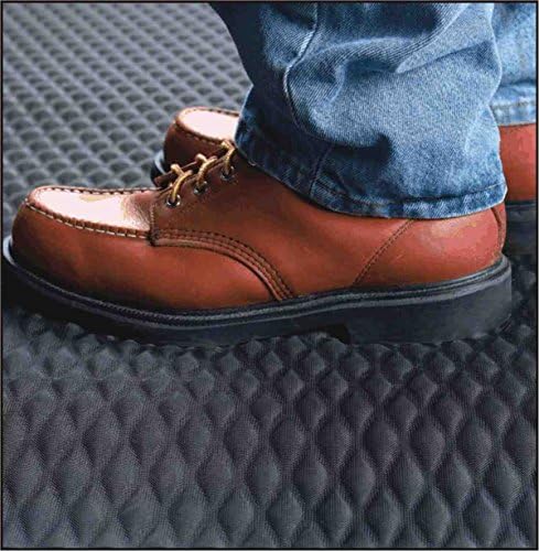 American Floor Mats Hog Heaven 5/8 inch Black & Black Border 3' x 6' Nitrile Backed Anti-Fatigue Comfort Mat