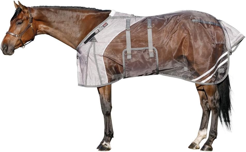 Schneiders Mosquito Mesh II Adjusta-Fit Horse Fly Sheets | Insect & UV Protection for Horses | Durable 350D Mesh | Reflective Safety Stripes