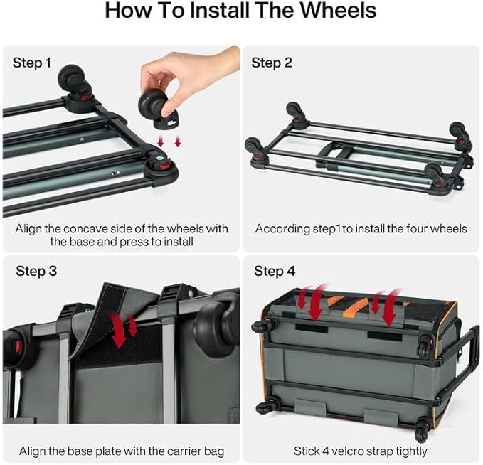 MILADA Large Cat Carrier for 2 Cats, Soft Big Pet Carrier with Wheels, Double Cat Carrier on Wheels, Rolling Pet Carrier for Travel Hiking Shopping and Camping（Not for Air Travel）, Orange