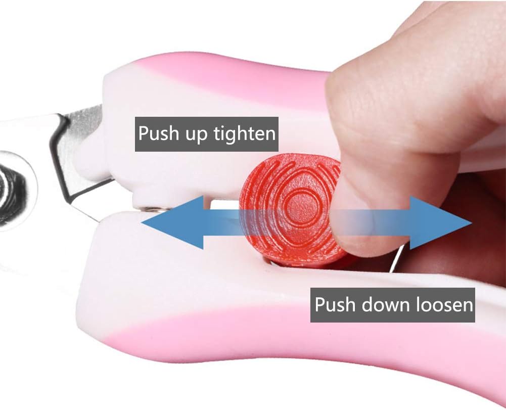 OMEM Bird Nail Clippers with Grinding Nail Scissors Tool Pet Parrot Claw Care (Pink,L)