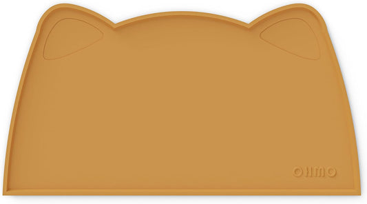 OHMO - Cat Food Mat, Silicone Pet Feeding Mat for Floor Non-Skid Waterproof Dog Water Bowl Tray, Easy to Clean Pet Placemat