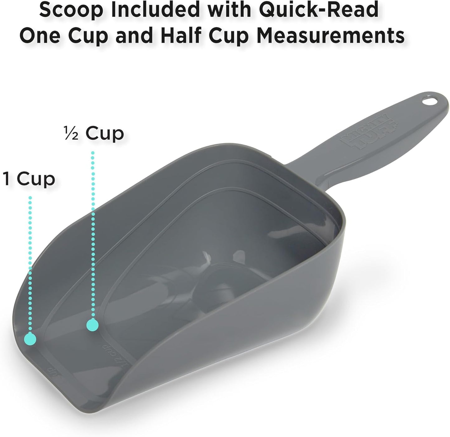 Mighty Tuff Airtight Dog Food Storage Container – 6 Gal, up to 24 lb Capacity – Cat and Dog Food Container with Twist Lid & Handles – BPA-Free, Made in USA