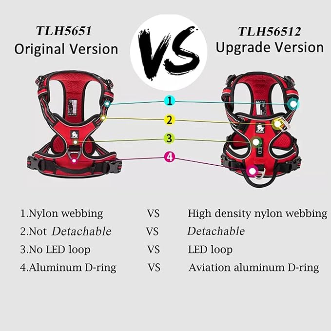 TRUE LOVE Dog Harness No Pull Nylon Reflective Pet Harness Adjustable Comfortable Control Step-in Brilliant Colors Truelove TLH56512 XS Orange