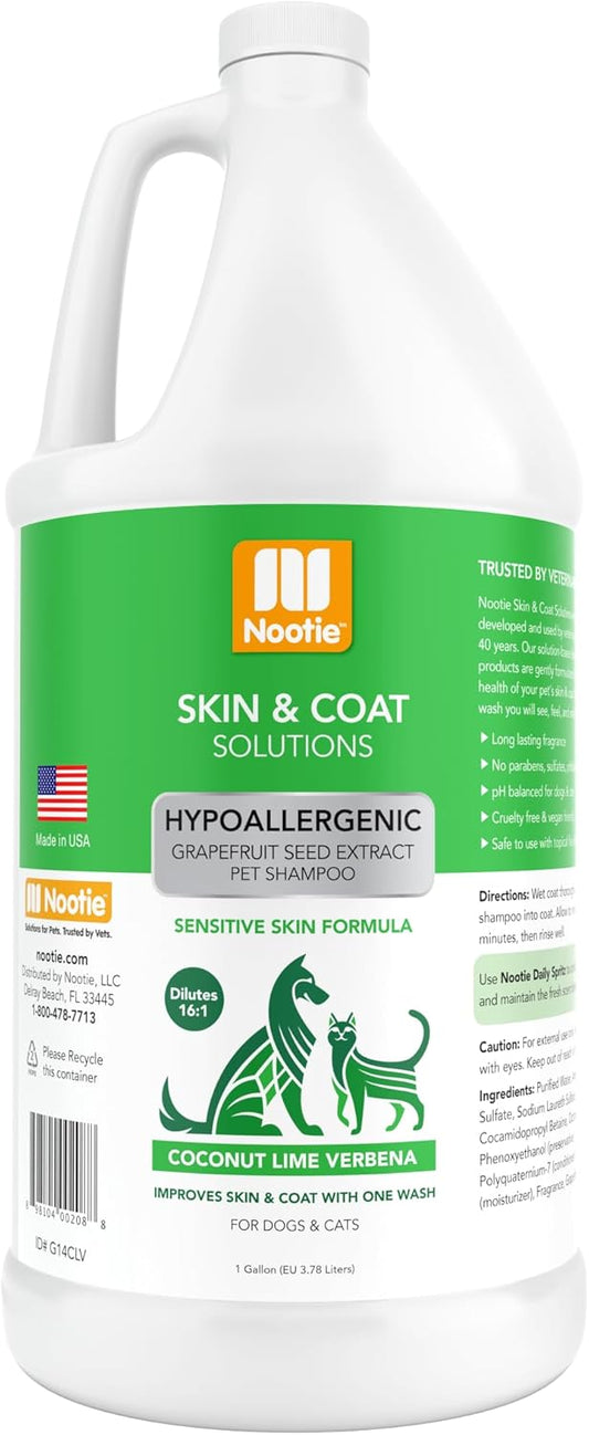 Nootie - Pet Shampoo for Sensitive Skin - Revitalizes Dry Skin & Coat - Natural Ingredients - Gentle Dog Shampoo - Cleans & Conditions