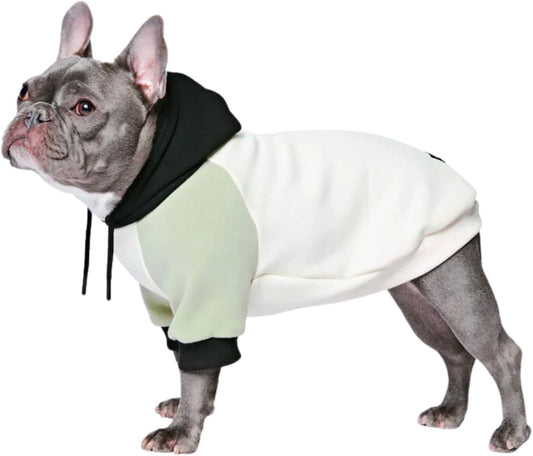 Spark Paws Dog Hoodie – Premium Dog Sweater for Small, Medium, and Large Dogs | Warm Outfits for French Bulldogs, Pitbull, Puppy, Winter Jacket Alternative - Olive Cream - XL
