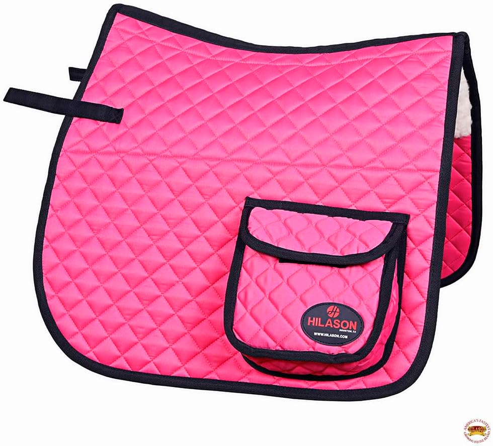 HILASON Western Horse Luxury Quilted Saddle Pads with Pockets | Pad