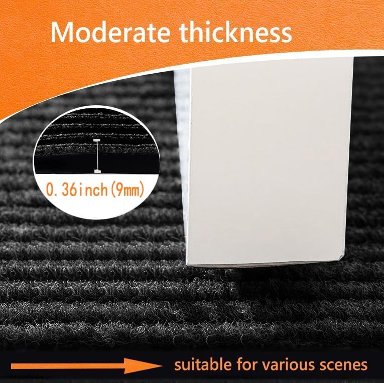 Door Floor Mat Commercial Grade Large Size 4' x 6'Heavy Duty Tough Entry Collection Slip Skid Entrance Mat with Rubber Backing Low Profile and Easy to Clean Indoor Outdoor Rug