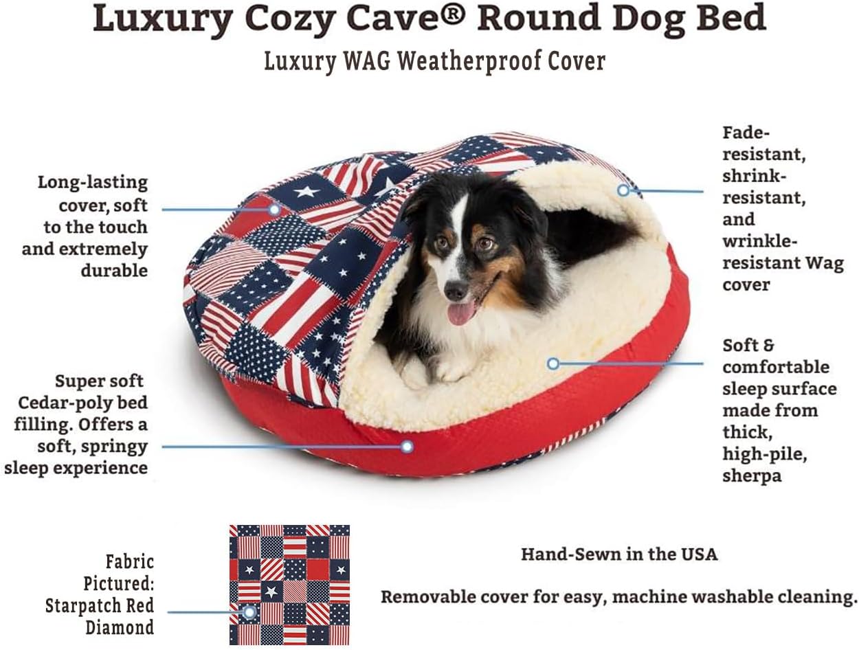 Snoozer Luxury Cozy Cave Pet Bed, Wag Collection, Extra Large - Ramey Oxford