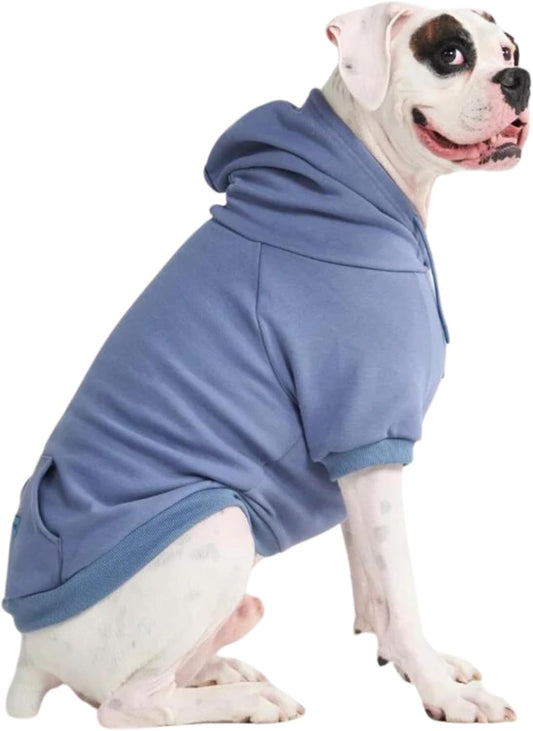 Spark Paws Dog Hoodie – Premium Dog Sweater for Small, Medium, and Large Dogs | Warm Outfits for French Bulldogs, Pitbull, Puppy, Winter Jacket Alternative - Slate Blue - 2XL