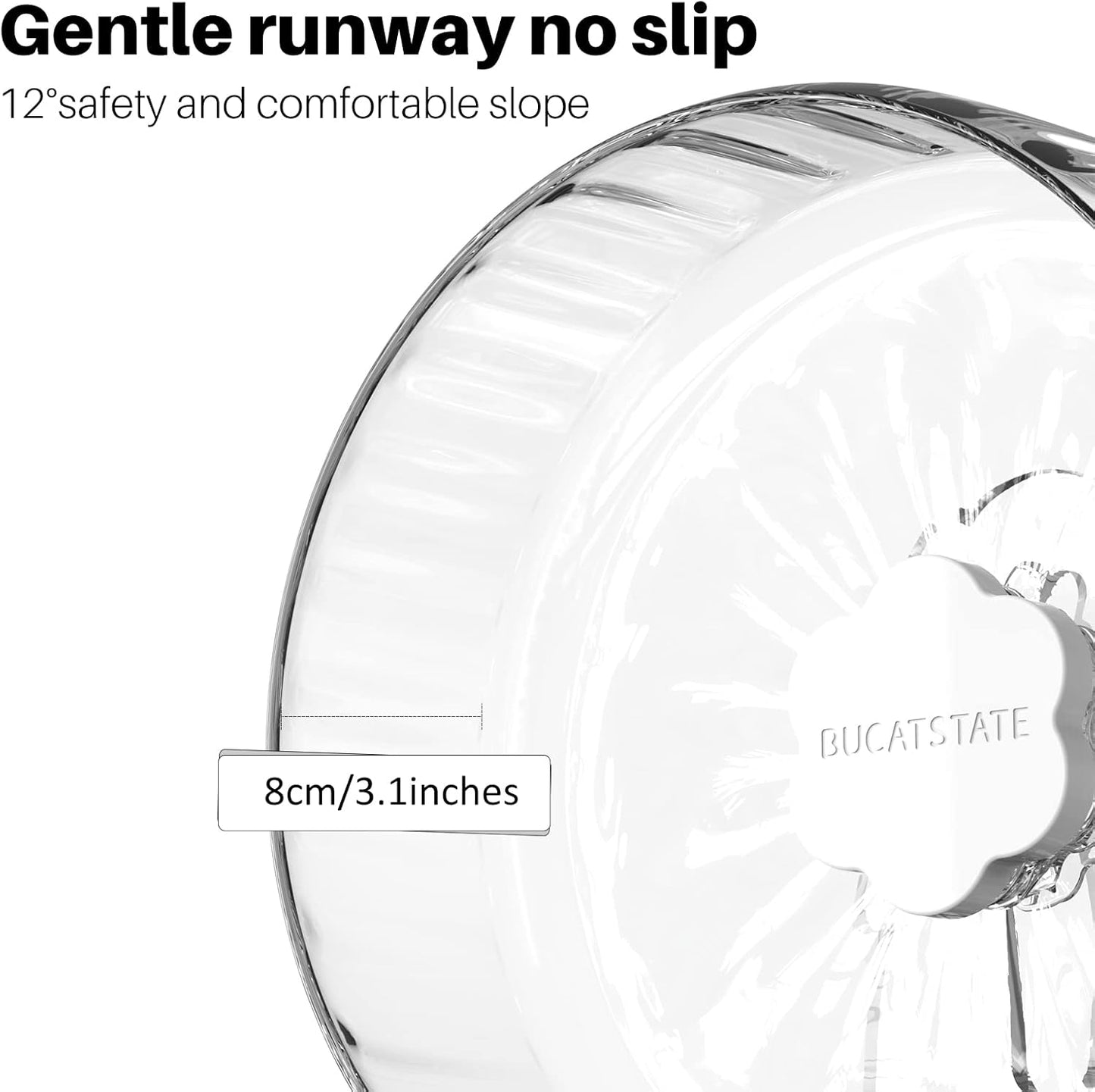 Bucatstate Hamster Exercise Wheel Super-Silent with Adjustable Base Dual-Bearing Cage Accessories Quiet Spinning Running Wheel for Dwarf Syrian Hamster Gerbils and Other Small Animals