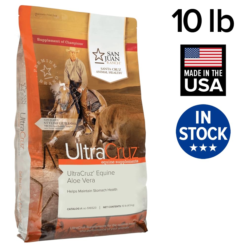 UltraCruz-sc-516523 Equine Aloe Vera Supplement for Horses, 10 lb, Pellet (162 Day Supply)