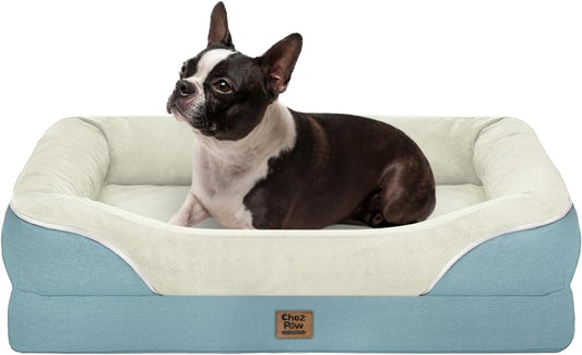 Orthopedic Foam Large Dog Bed XLarge Dog Bed with Removable Washable Cover Pet Beds with Bolster Waterproof Cover Large Size Dogs