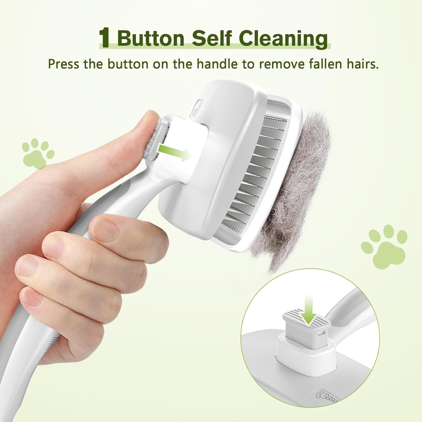 Pecute Self-Cleaning Slicker Brush for Dogs, Cats, Lightweight Dog Brush for Shedding Massaging Grooming, Cat Brush Gently Removes Loose Fur Undercoat for Small Dogs Cats Rabbits of All Hair Types
