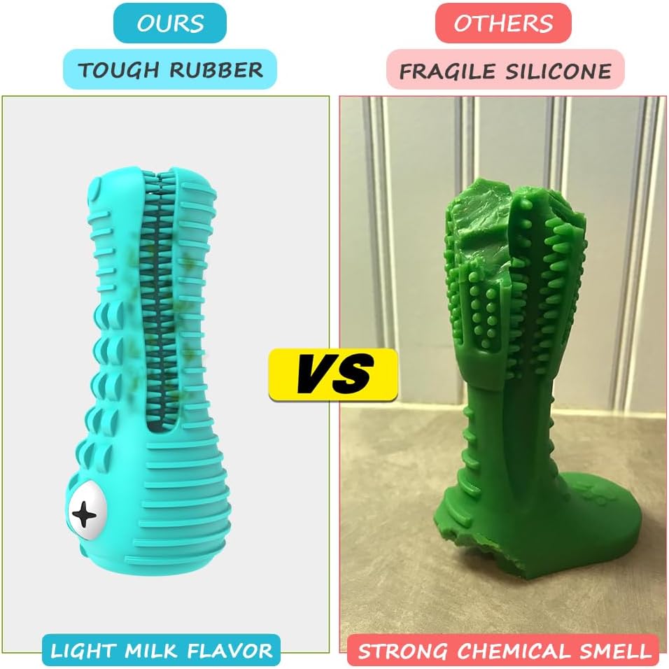 Dog Toys for Aggressive Chewers Large Medium Breed, Indestructible Dog Toothbrush Chew Toys, Squeaky Interactive Tough Extremely Durable, Dogs Toys to Keep Them Busy