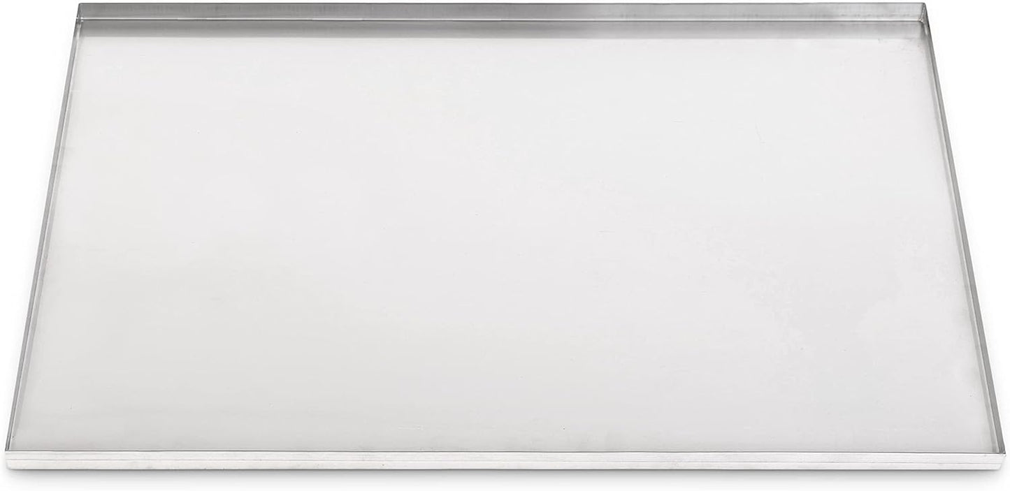 52.5" x 33.13" Metal Replacement Dog Crate Pan Chew Proof Crack Proof Pet Kennel Tray Central Dog Training Crate Pan Pet Supplies, Stainless Steel, 1" H